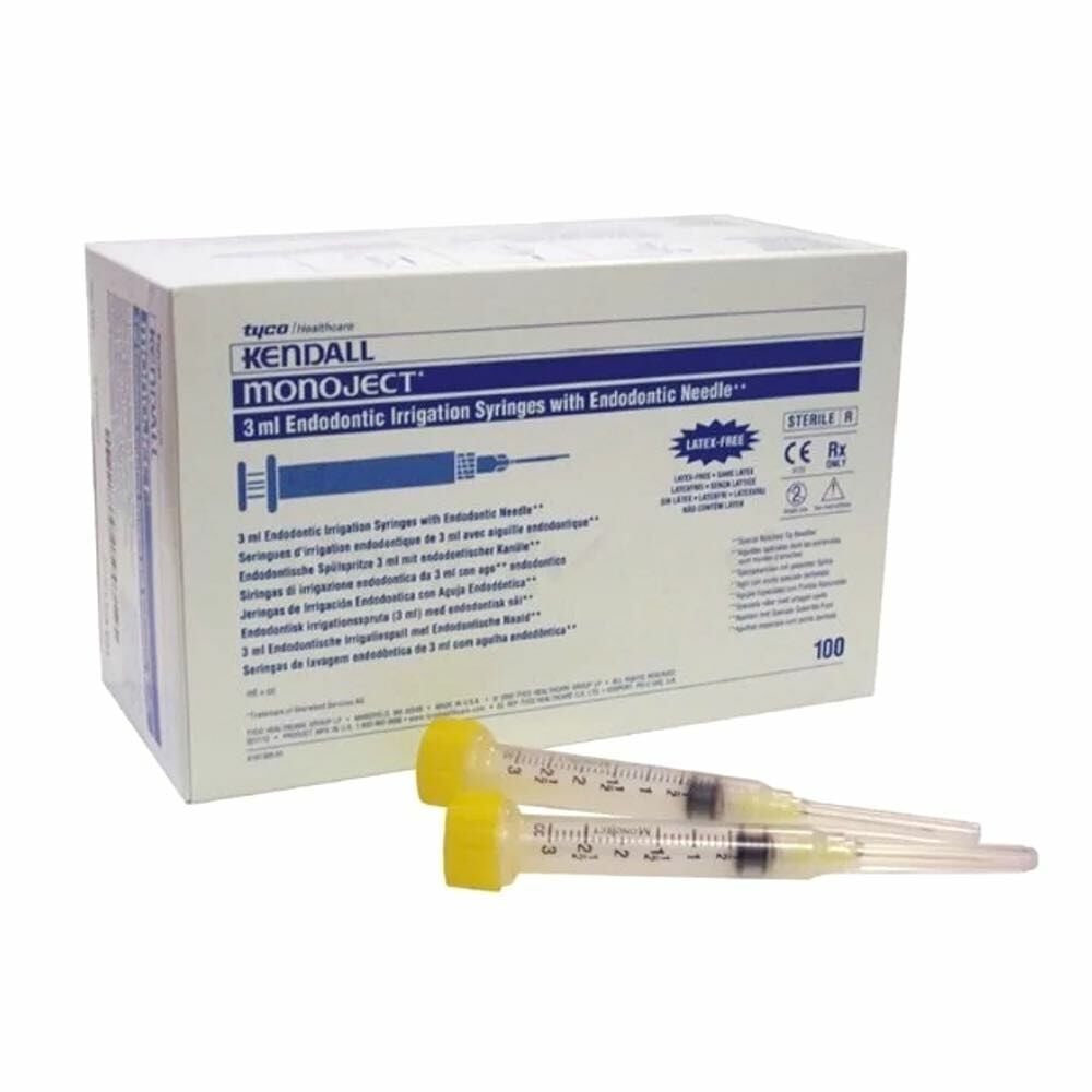 Produktbild - VF000174853 - Endodontispruta allt-i-ett gul 27G 0,4x32mm 3ml 100-pack
