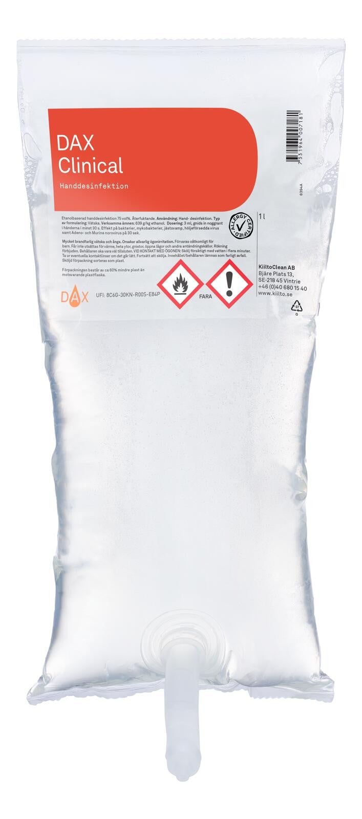Produktbild - VF7003002 - Handdesinfektionsmedel etanol Dispensopac 1L