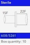 Produktbild - VF7000053 - Kopplingsstycke rak utan port med nebuliseringsadapter F15/F22 10-pack