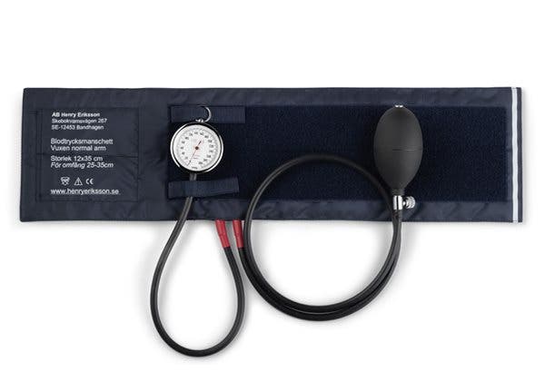 Produktbild - 53594 - Blodtrycksmanschett dubbelslang för lår och ben med skruvventil 18x60cm