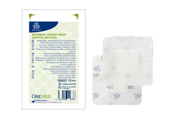 Produktbild - 50618 - Förband nonwoven duschbart med sårdyndyna och häftkant 10x10cm