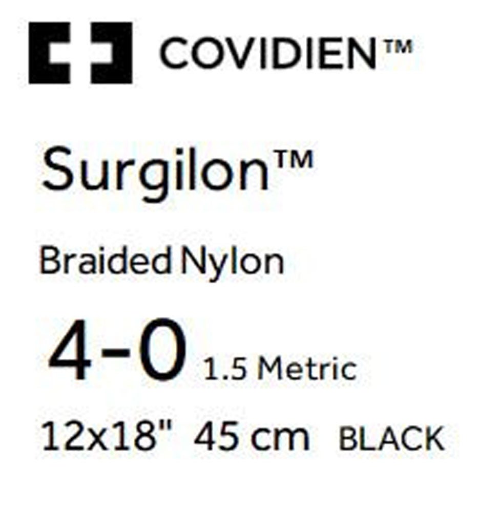 Produktbild - VF000150778 - SURGILON™ 4-0 BLACK 12x45CM PRECUT  x36