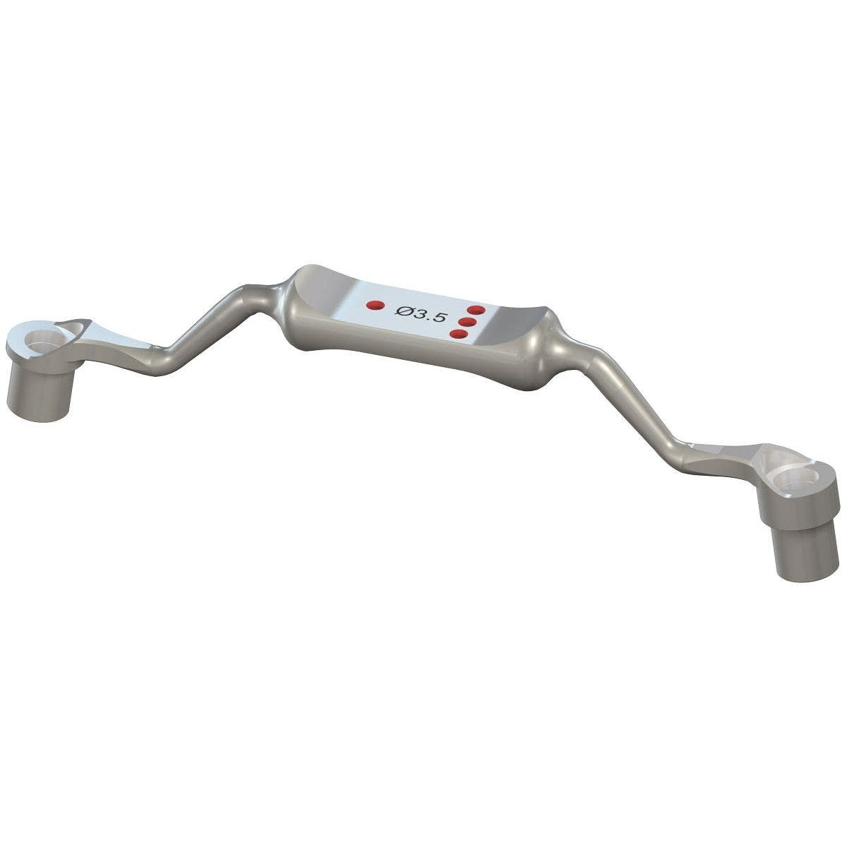 Produktbild 1 - 026.0150 - Borrhandtag rostfritt stål med 1mm/3mm stopp 3,5