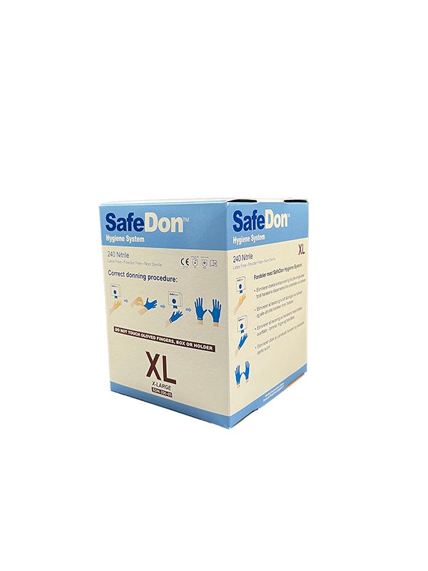 Produktbild - 64155 - Undersökningshandskar nitril blå strl XL