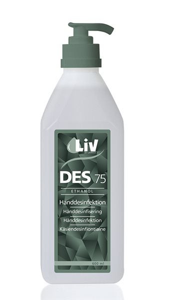 Produktbild - 51340 - Handdesinfektionsmedel etanol 75% med pump 600ml