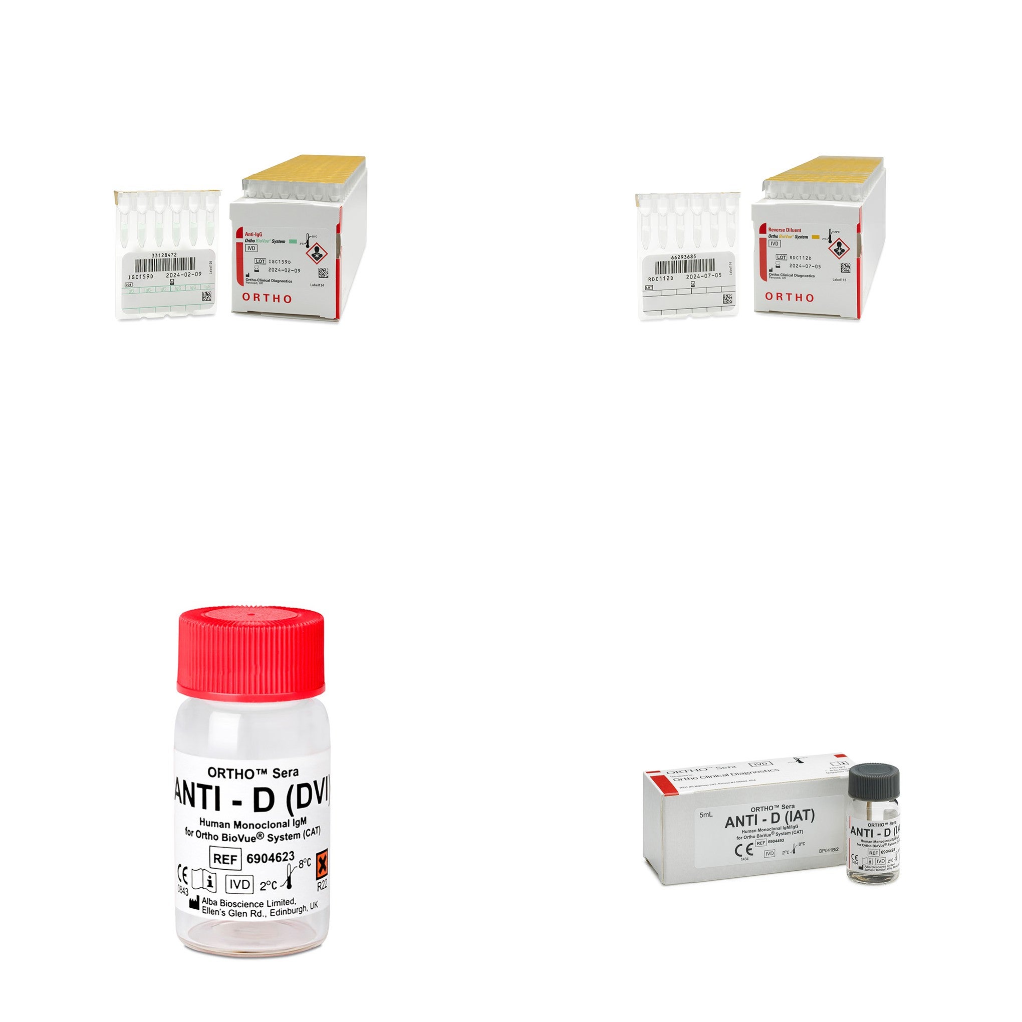 Produktbild - VF000078387 - AHG Anti-IgG /Ortho Sera Anti-D (IAT) reverse diluent / Ortho Sera Anti-D (DVI)