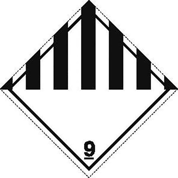 Produktbild - 65513 - Etikett för farligt gods övriga ämnen klass 9 10x10cm 100st/rulle