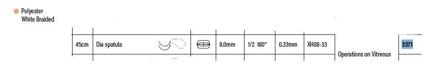 Produktbild - VF000148168 - NEEDLED SUTURES 5-0,  POLYESTER, 45CM BUCKLING, 1/2, 12/BOX