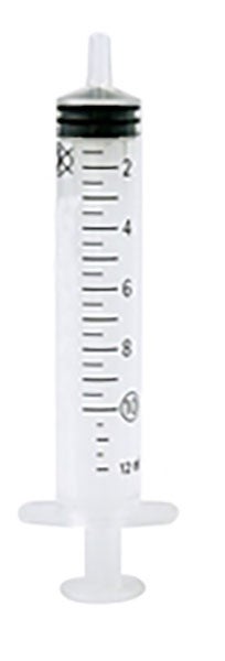 Produktbild - 62261 - Injektionsspruta enkelgraderad luer-lock centrerad med 0,2ml gradering 10ml