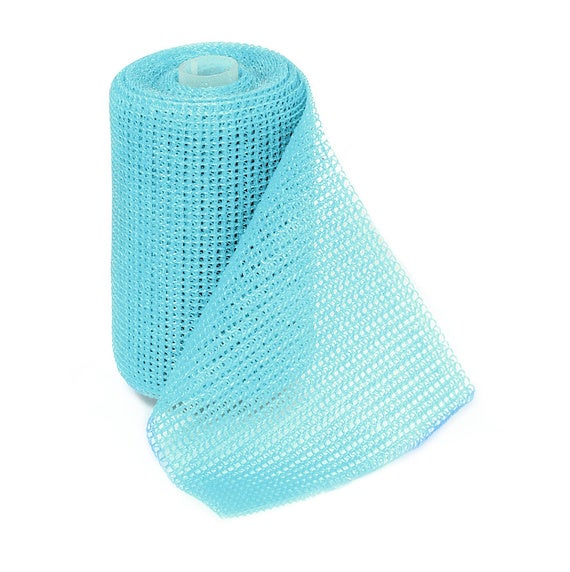 Produktbild - VF000116292 - Syntetiskt hårt gips glasfiber ljusblå 7,5cmx3,6m
