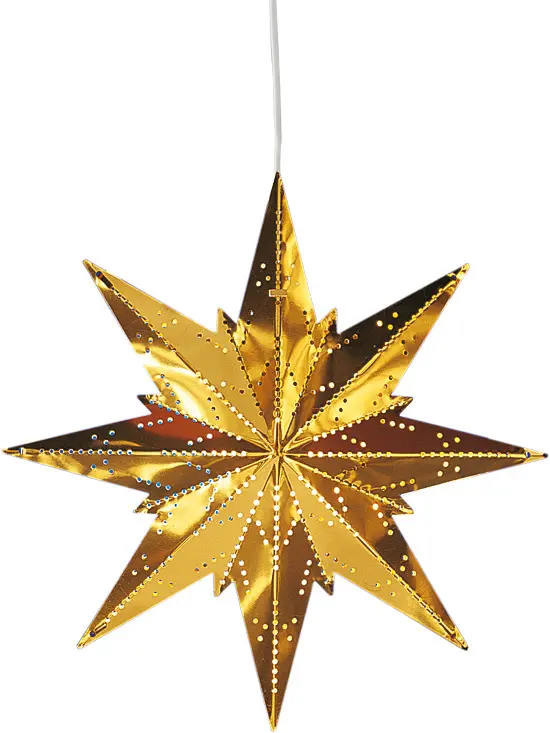 Produktbild - VF000183277 - Adventsstjärna hängande metall mini 25x25cm inklusive sladd 3,5