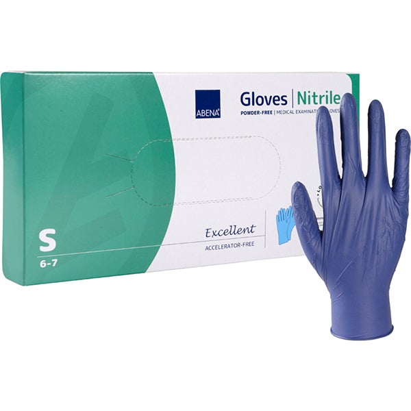 Produktbild - 63792 - Undersökningshandske nitril blå strl S