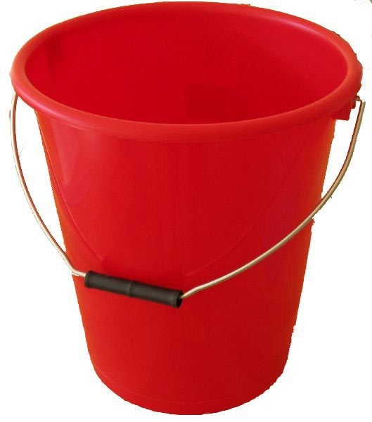 Produktbild - 84974 - Hink plast rund röd 12L