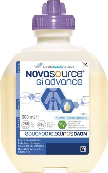 Produktbild - 57735 - Novasource GI Advance sondnäring med extra protein och 100% fibrer 155 kcal/100 500ml