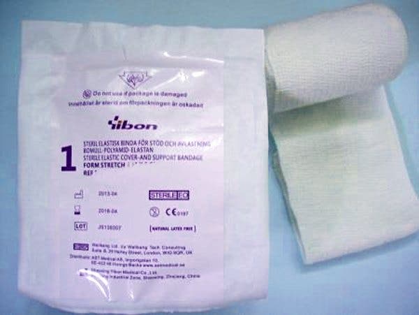 Produktbild - 50519 - Stödbinda bomull och syntet steril 12cmx4m