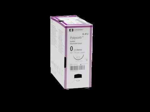 Produktbild - VF000150469 - Sutur resorberbar multifilament absorptionstid 56 dagar violett nål skärande 3-0 120cm