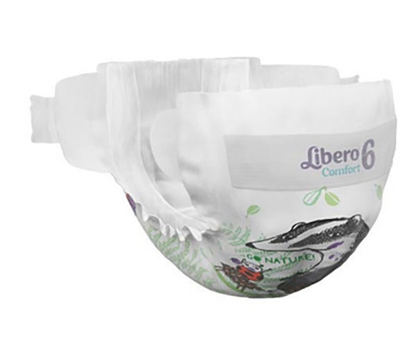 Produktbild - 63197 - Blöja allt-i-ett med kardborre absorberande 293ml barn 10-14kg midja 37-60cm