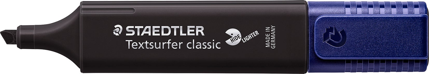 Produktbild - VF000183239 - Överstrykningspenna 364 svart med sned spets 1-5mm blir oläslig vid kopiering/scanning