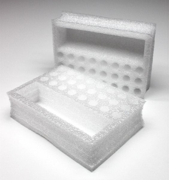 Produktbild - 44212 - Insats med 24 hål till transportkartong för laboratorieprov 225x160x60mm