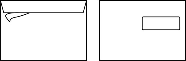 Produktbild - 65523 - Kuvert självhäftande med remsa vitt C5H2 90g