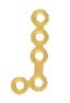 Produktbild - VF7009514 - Platta L-formad mellanansikte vänster 3x2 hål midja 2mm tjocklek 0,6mm