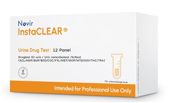 Produktbild - 65215 - Drogteststicka för urin 12 parametrar AMP BUP BZO COC FYL ACL MET MOP MTD 