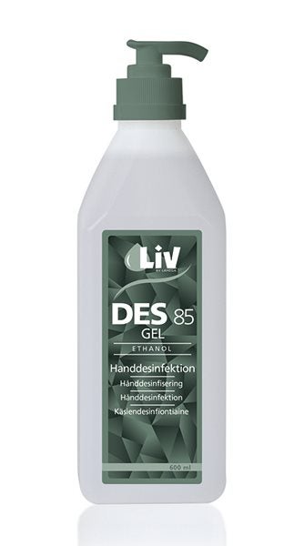 Produktbild - 51532 - Handdesinfektionsmedel etanol gel 85% med pump 600ml