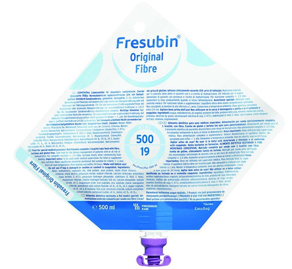 Produktbild - 62949 - Fresubin Original Fibre sondnäring med fiber 100 kcal/100ml 500ml