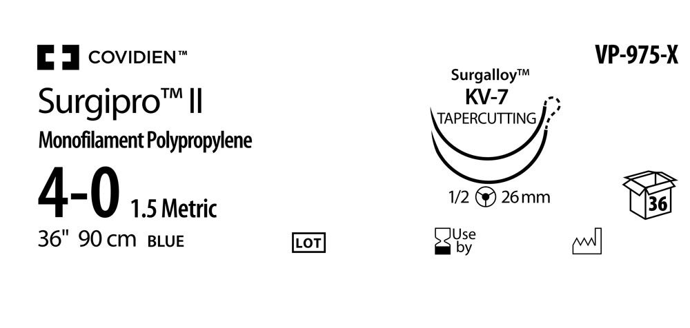 Produktbild - VF000150525 - SURGIPRO™ II 4-0 BLUE 90CM KV-7 DA X36