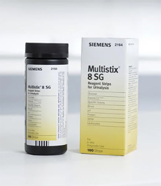 Produktbild - 62913 - Urintestremsa för 8 parametrar GLU,KET,ERC,PH,ALB,NIT,LEU, SG