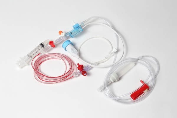 Produktbild - 52349 - Tryckmätningsset 1-linje slutet adapterfritt röd 180+30cm