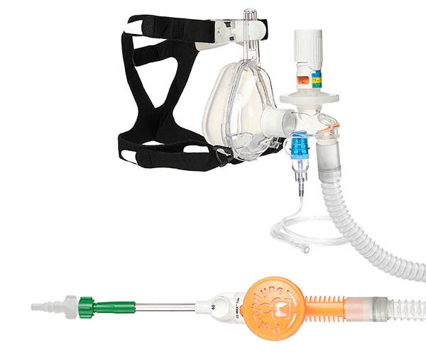 Produktbild - VF7002349 - CPAP-set 1-ports med mask med nebulisering vuxen strl L 5-pack