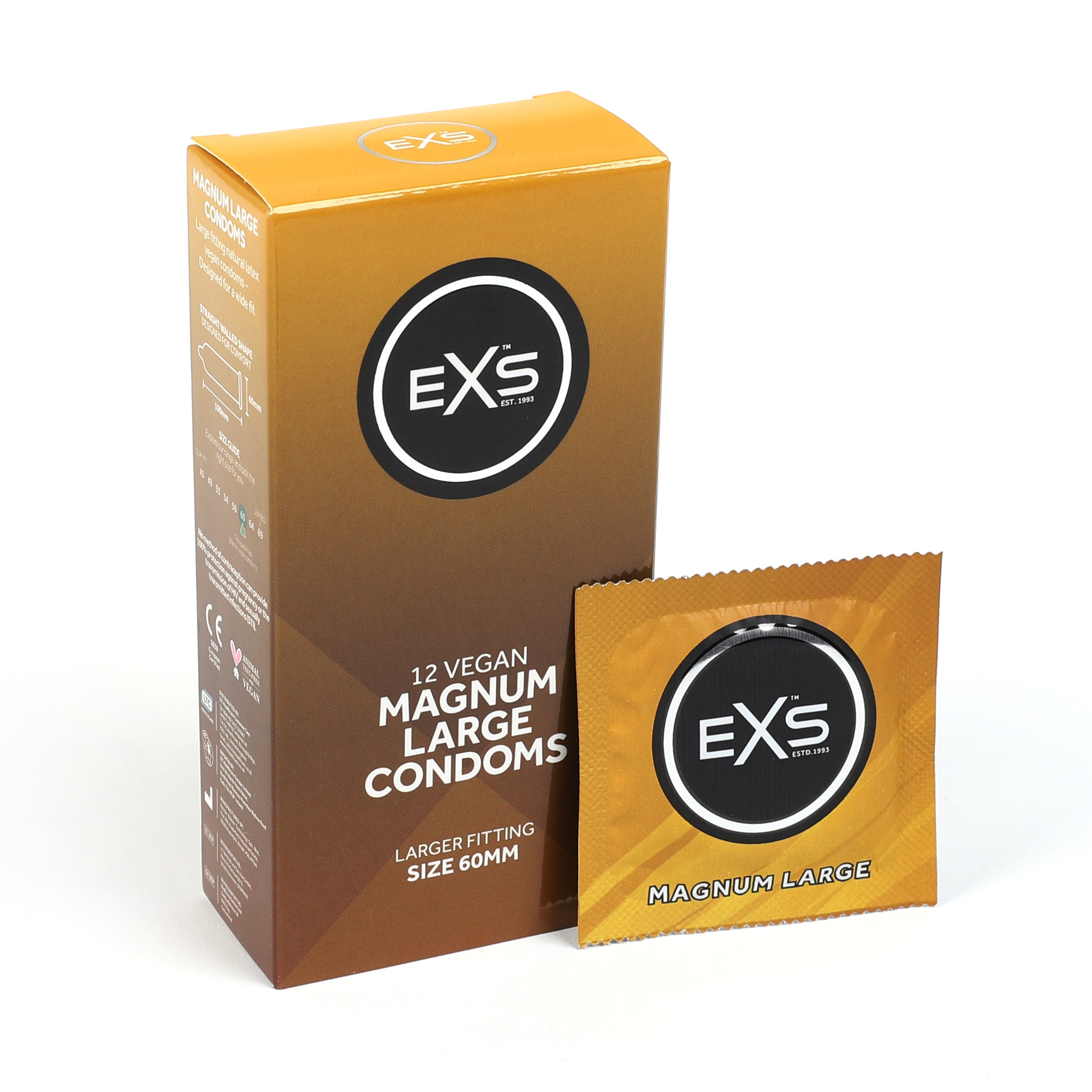 Produktbild - VF7003054 - Kondom rak 60mm EXS Magnum 500-pack