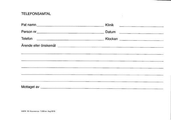Produktbild - 55876 - Telefonsamtal Akademiska sjukhuset 50