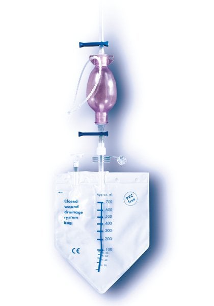 Produktbild - 45101 - SUGDRÄN M BOLL KAT CH18 PÅSE 700ML UNDERTRYCK 75MM/HG