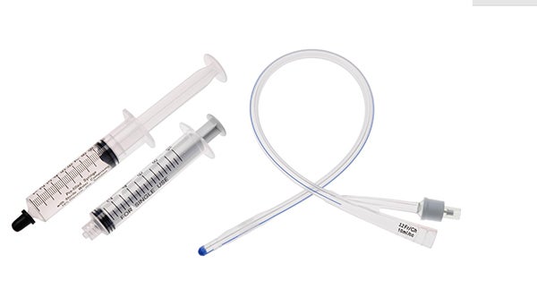 Produktbild - 65346 - Foleykateter Nelaton 2-vägs silikon med förfylld glycerinspruta CH12 10ml 40cm