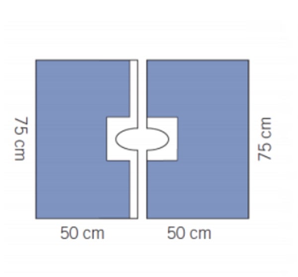 Produktbild - 60518 - HÅLDUK 50X75CM 2-DEL M HÄFTK HÅL 0-20CM
