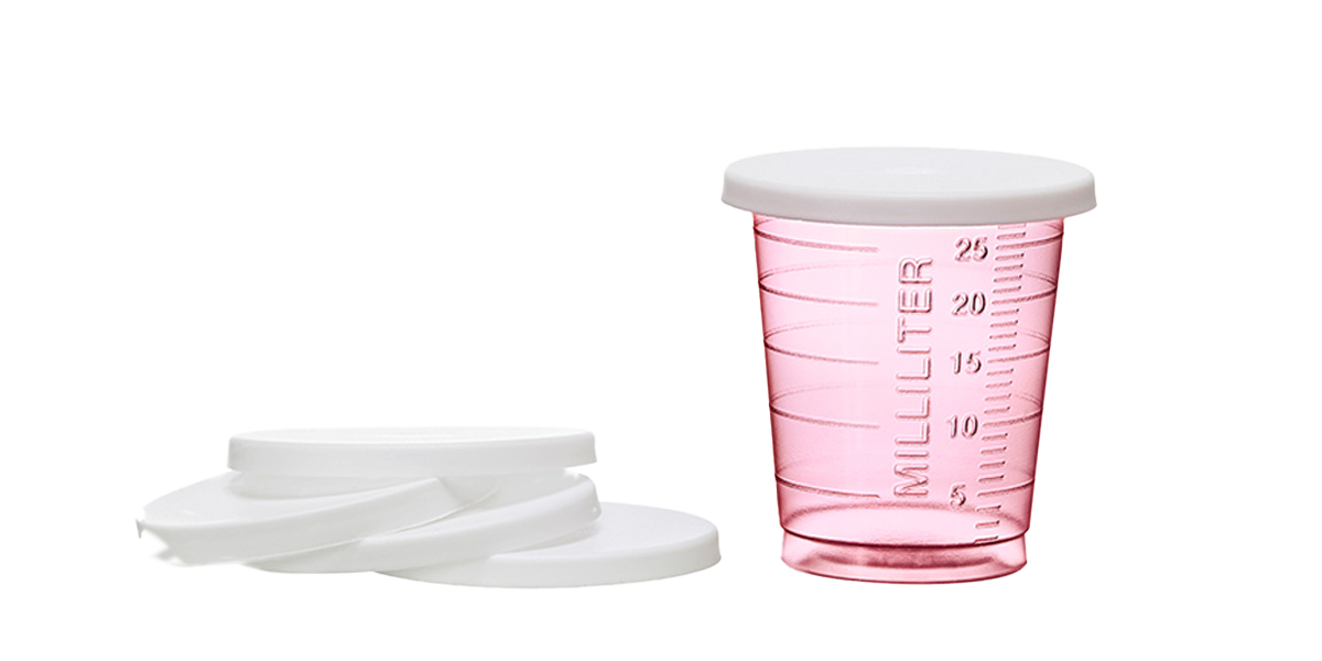 Produktbild - 66104 - Lock till medicinbägare smal förnybar plast Ø38mm