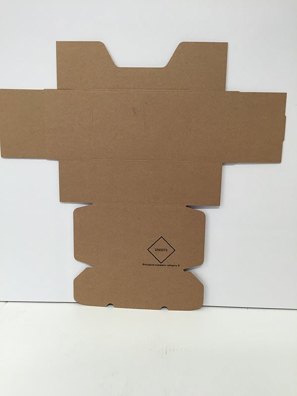 Produktbild - 62483 - Transportkartong brun för laboratorieprov 227x160x105mm