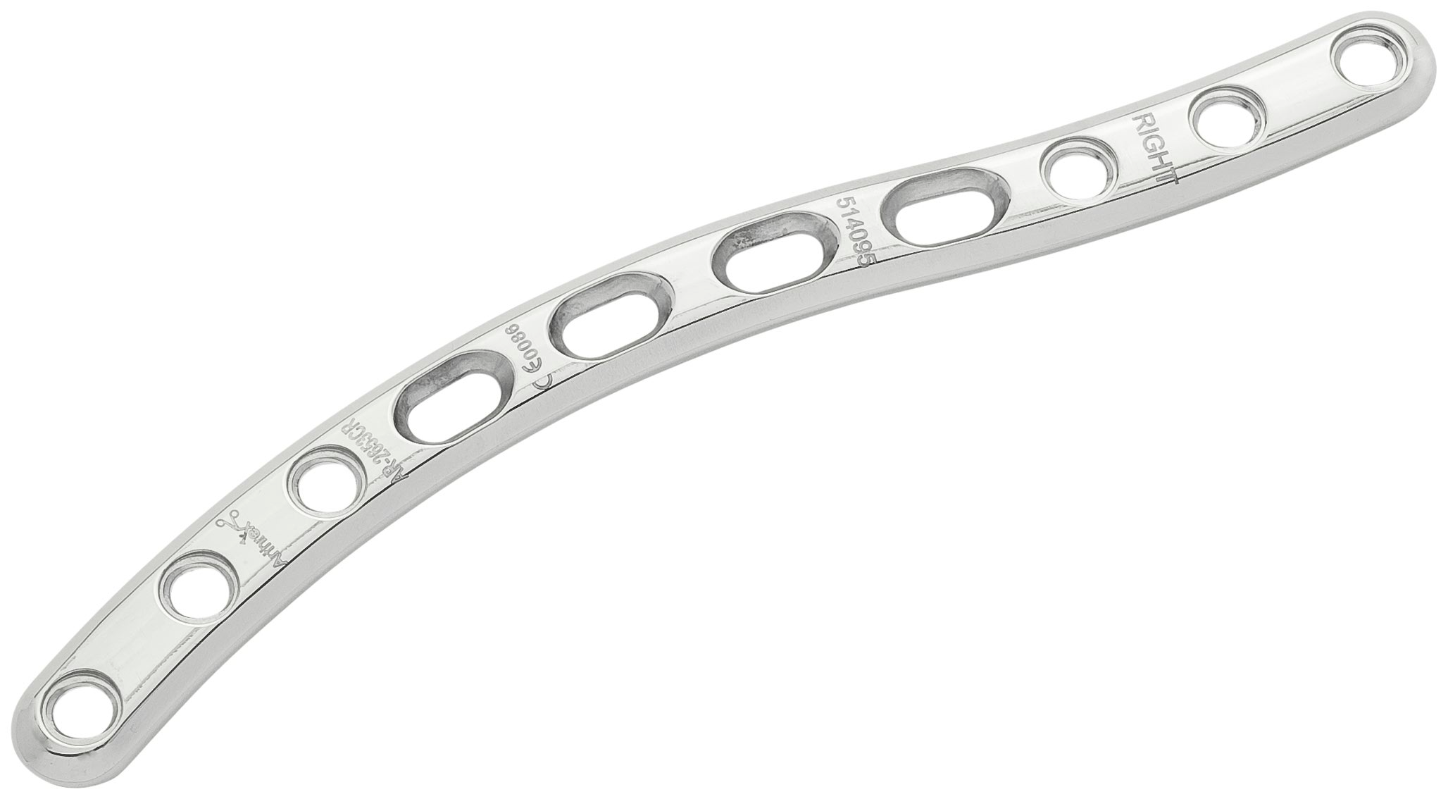 Produktbild - VF000190117 - Clavikel - Medial/diafysär fraktur Medial/diafysär platta, Längd 70-125mm