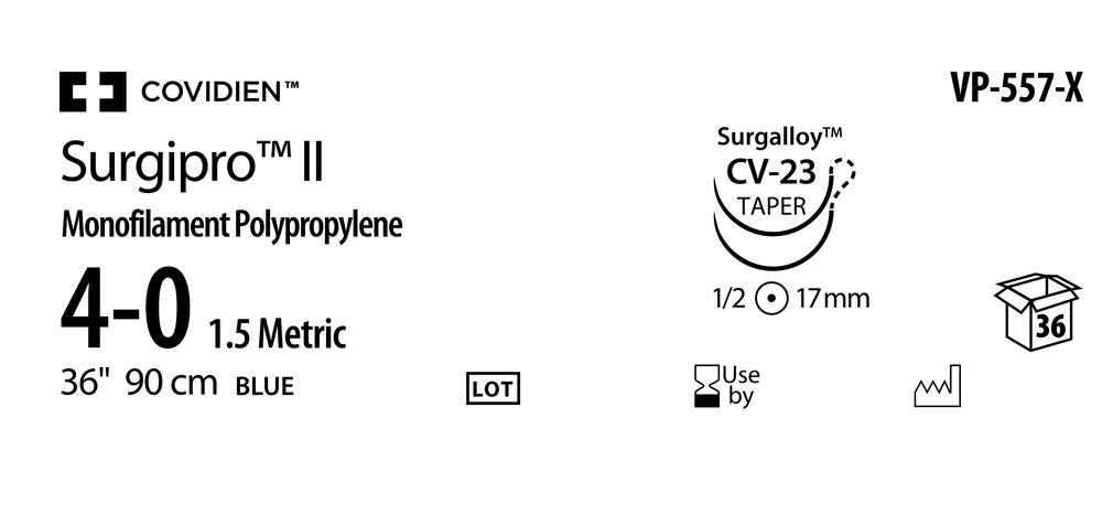 Produktbild - VF000150556 - SURGIPRO™ II 4-0 BLUE 90CM CV-23 DA X36