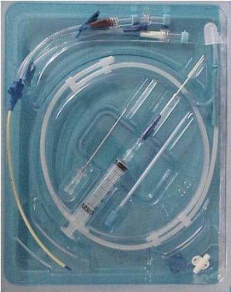 Produktbild - 52183 - CVK-set 3-lumen med avstängningsbricka 7Fr 16/18/18G 200mm