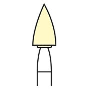 Produktbild - VF000175863 - Kompositpolerare flamformad gul liten 12-pack