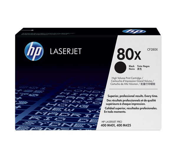 Produktbild - 64516 - Toner till HP 80X skrivare 6900 sidor M401 M425 svart