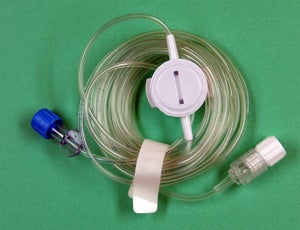 Produktbild - 40125 - Infusionsslang för sprutpump med tryckavkännare inert luer-lock till IVAC 770/P7000/ASENA CC 300cm