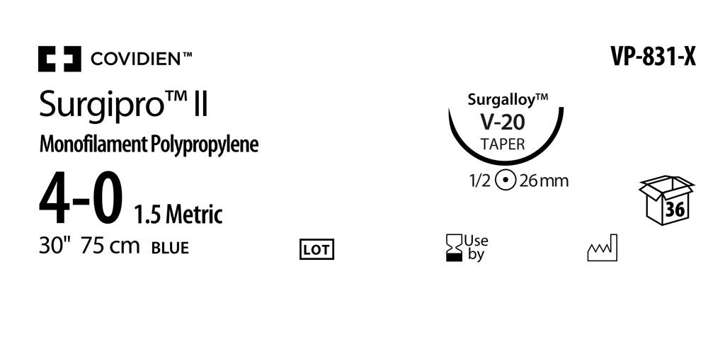 Produktbild - VF000150513 - SURGIPRO™ II 4-0 BLUE 75CM V-20 X36