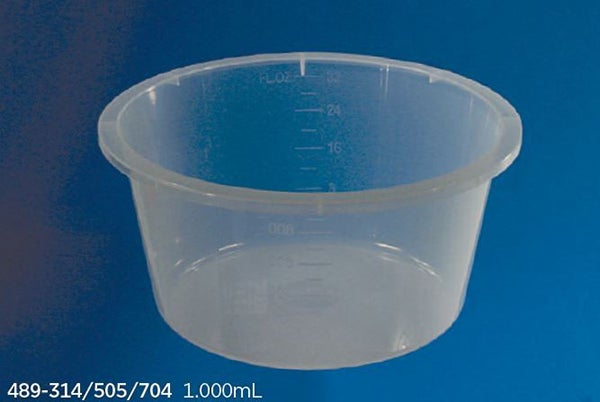 Produktbild - 65069 - SKÅL PL 1000ML GRADERAD TRANSPARENT