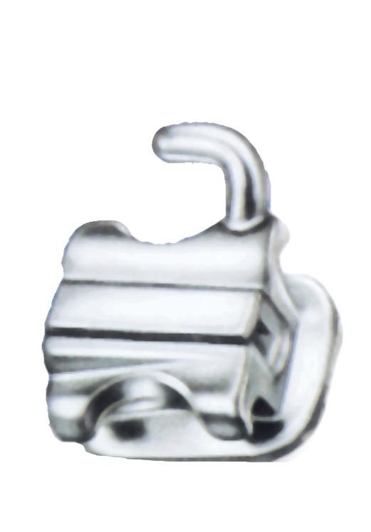 Produktbild - VF000141538 - Buckaltub enkel rostfritt stål för vänster underkäke 0.022" torque -27° distal offset 5° 10-pack