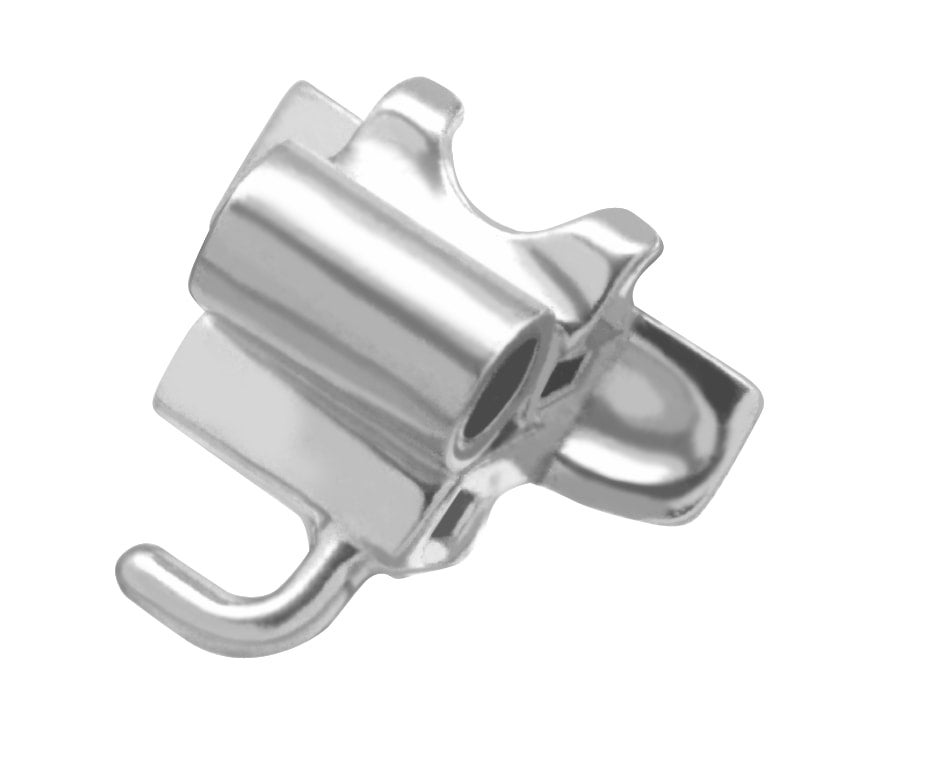 Produktbild - VF000140997 - Dubbel buckaltub och lipbumper-rör för vänster underkäke 0.018" x 0,045" torque -27° distal offset 5°