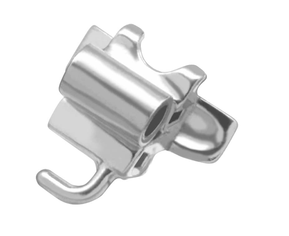 Produktbild - VF000140997 - Dubbel buckaltub och lipbumper-rör för vänster underkäke 0.018" x 0,045" torque -27° distal offset 5°